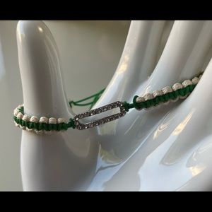 New Handmade Threaded with Silver Charm Bracelet